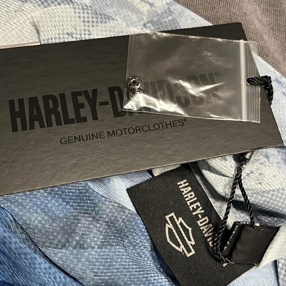 NWT Harley Davidson Allover Print Mesh Shirt L - Picture 5 of 6